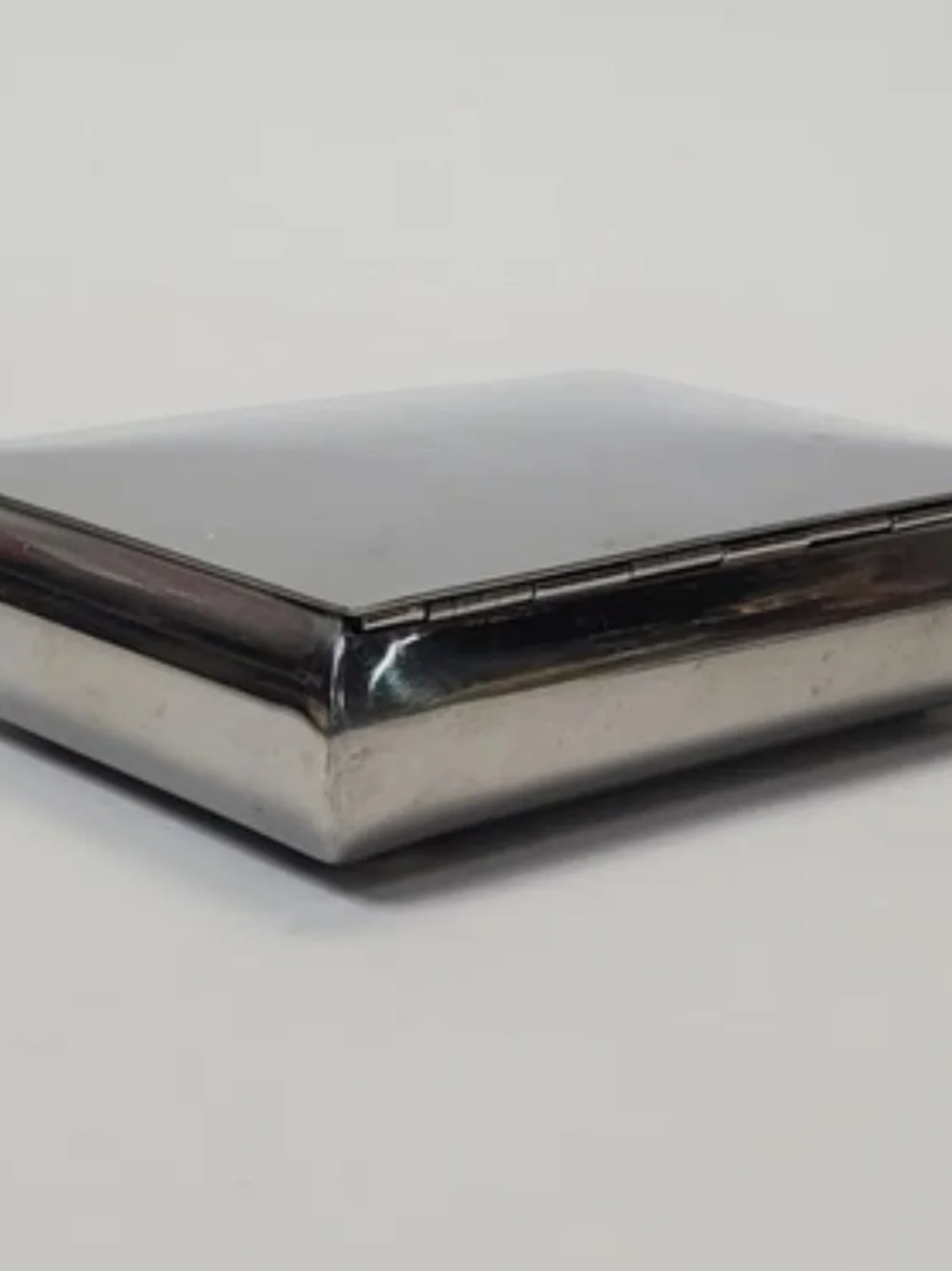 1950s Ohia Rostfritt Stal (Stainless Steel) & Teak Cigarette/Trinket Box Sweden